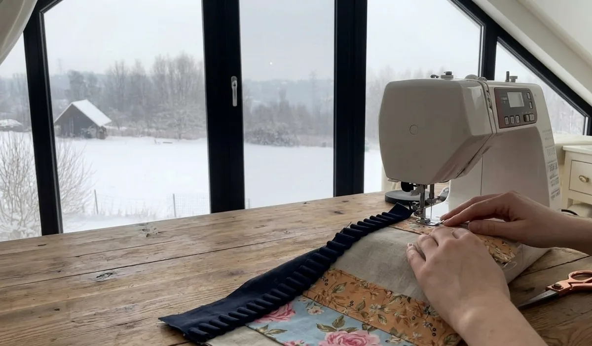 Fabric printed with a work of art